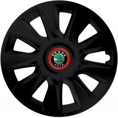 KRYTY KOLIES PRE ŠKODA 16" STRATOSZ RR black 4ks